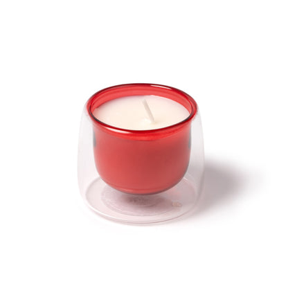 Stamina FLORA Glass candle in yellow - promotional merchandise printed with your company logo