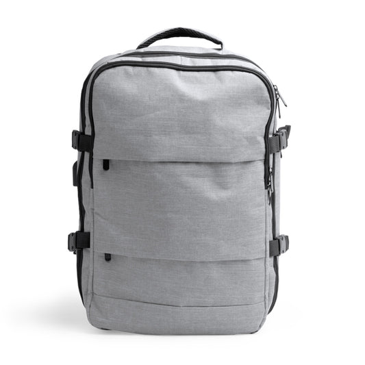 Stamina MARGOT Recycled RPET polyester backpack in heather grey - promotional merchandise printed with your company logo