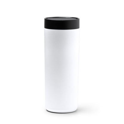 Stamina CLARKE Double-walled stainless steel thermal cup in white - promotional merchandise printed with your company logo