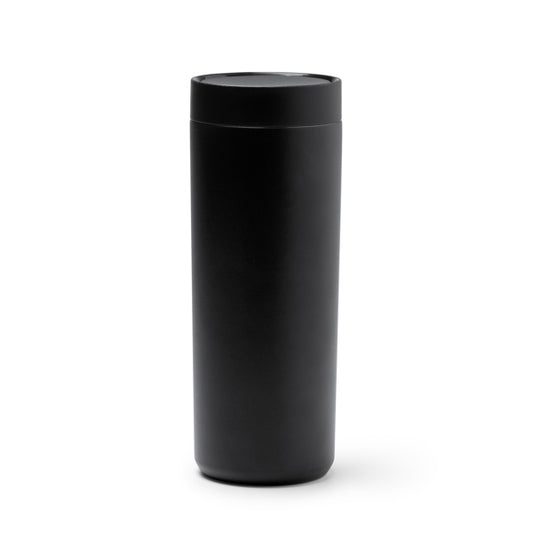 Stamina CLARKE Double-walled stainless steel thermal cup in black - promotional merchandise printed with your company logo