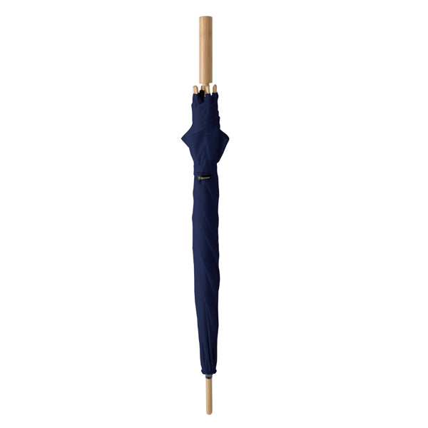 Stamina VARME RPET and bamboo fabric umbrella in navy blue - promotional merchandise printed with your company logo