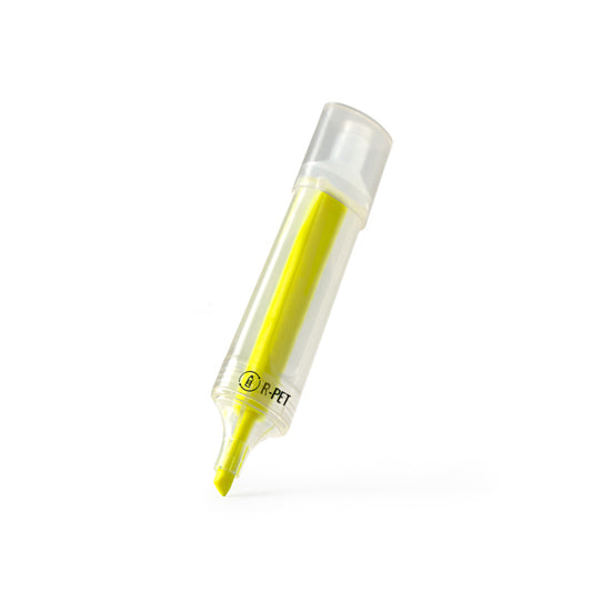 Stamina ALBION Recycled plastic pen in fluor yellow - promotional merchandise printed with your company logo