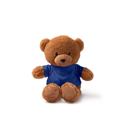 Stamina KODA Polyester plush teddy bear in royal blue - promotional merchandise printed with your company logo