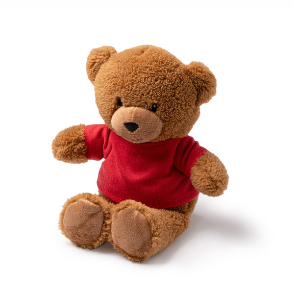 Stamina KODA Polyester plush teddy bear in white - promotional merchandise printed with your company logo