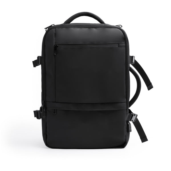 RAYAN - Extendable large capacity travel backpack made of PU leather