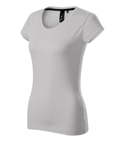 MALFINI Premium EXCLUSIVE Women's T-shirt in silver gray - promotional clothing printed with your company logo