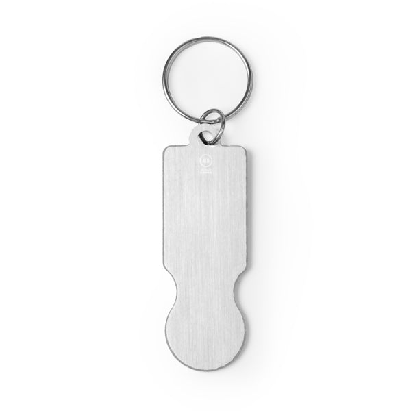 Stamina HORNET Recycled aluminium keyring in silver - promotional merchandise printed with your company logo