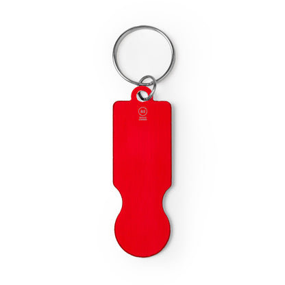 Stamina HORNET Recycled aluminium keyring in red - promotional merchandise printed with your company logo