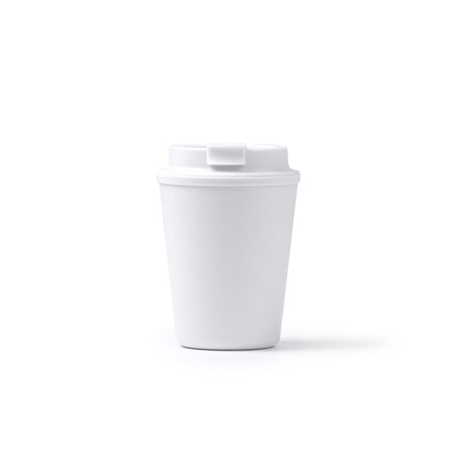 Stamina OKLAN PP travel mug 300 ml in white - promotional merchandise printed with your company logo