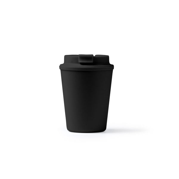 Stamina OKLAN PP travel mug 300 ml in black - promotional merchandise printed with your company logo