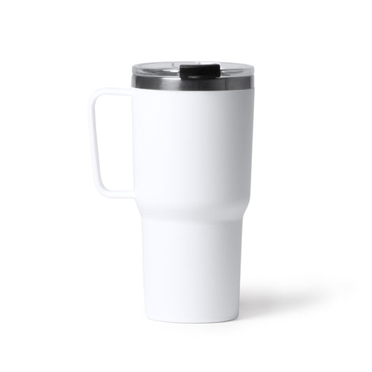 Stamina KENCHER Stainless steel and PP mug 500 ml in white - promotional merchandise printed with your company logo
