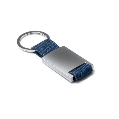 Stamina BETRIX Denim fabric keyring in heather denim - promotional merchandise printed with your company logo