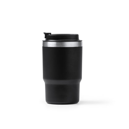 Stamina VENTURI Recycled stainless steel thermal cup 560 ml in black - promotional merchandise printed with your company logo