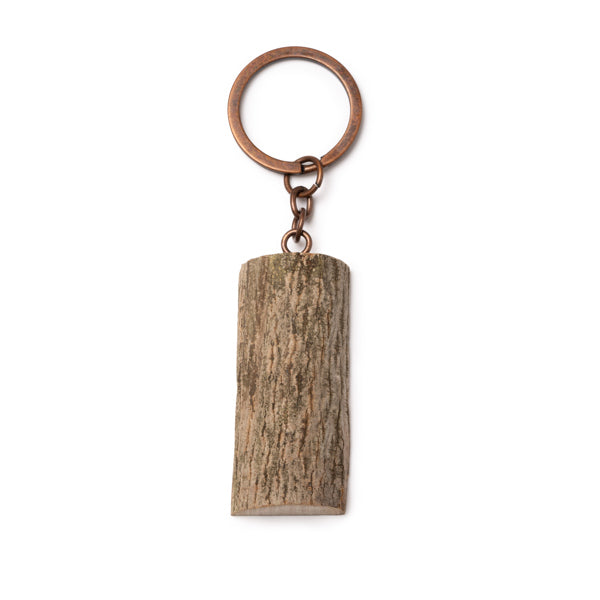 Stamina TOPAC Wood keyring in beige - promotional merchandise printed with your company logo