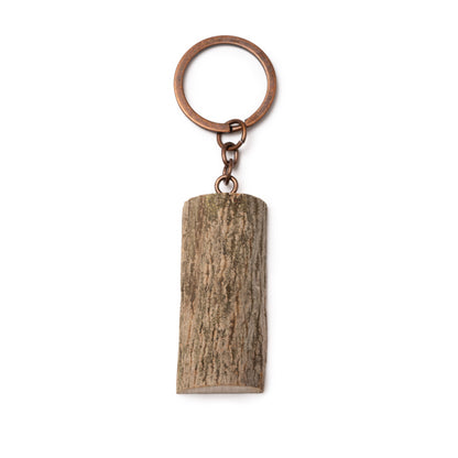 Stamina TOPAC Wood keyring in beige - promotional merchandise printed with your company logo