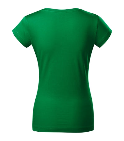 MALFINI FIT V-NECK Women's T-shirt in kelly green - promotional clothing printed with your company logo