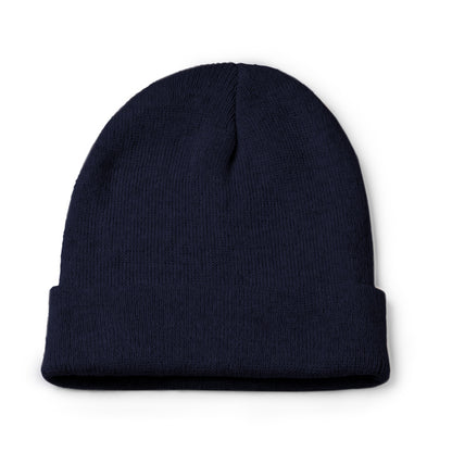 Stamina ROSMAL Recycled RPET polyester beanie in navy blue - promotional merchandise printed with your company logo