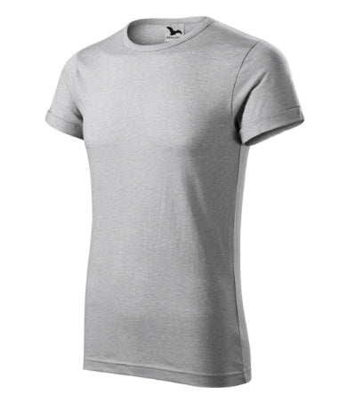 MALFINI FUSION Men's T-shirt in silver melange - promotional clothing printed with your company logo