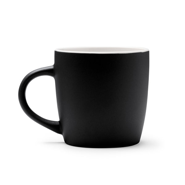 Stamina AMIT Compact ceramic mug 230 ml in black - promotional merchandise printed with your company logo