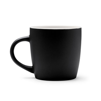 Stamina AMIT Compact ceramic mug 230 ml in black - promotional merchandise printed with your company logo