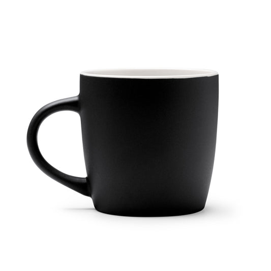 Stamina AMIT Compact ceramic mug 230 ml in black - promotional merchandise printed with your company logo