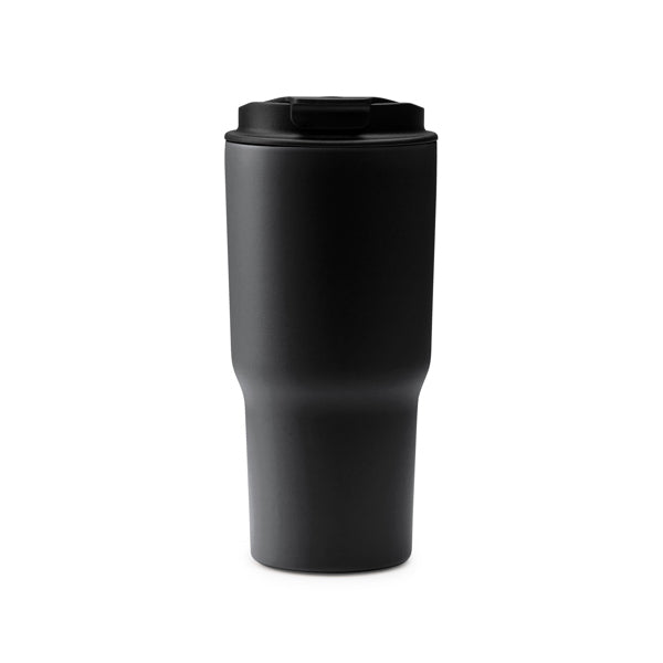 Stamina FILIP Stainless steel thermal cup 600 ml in black - promotional merchandise printed with your company logo