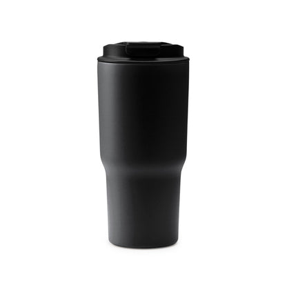 Stamina FILIP Stainless steel thermal cup 600 ml in black - promotional merchandise printed with your company logo