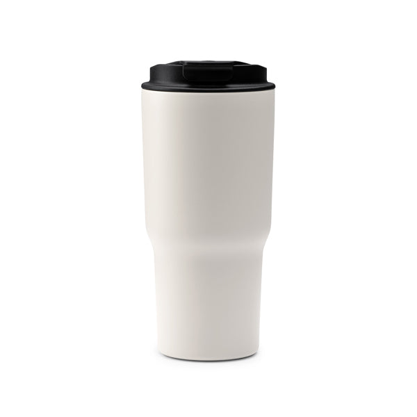 Stamina FILIP Stainless steel thermal cup 600 ml in vintage white - promotional merchandise printed with your company logo