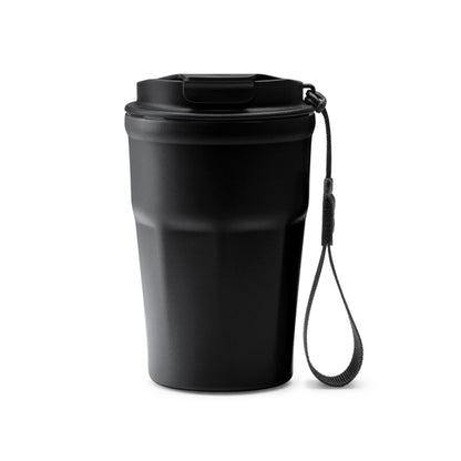 Stamina KEURY Stainless steel thermal cup 350 ml in black - promotional merchandise printed with your company logo