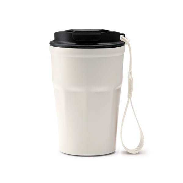 Stamina KEURY Stainless steel thermal cup 350 ml in vintage white - promotional merchandise printed with your company logo