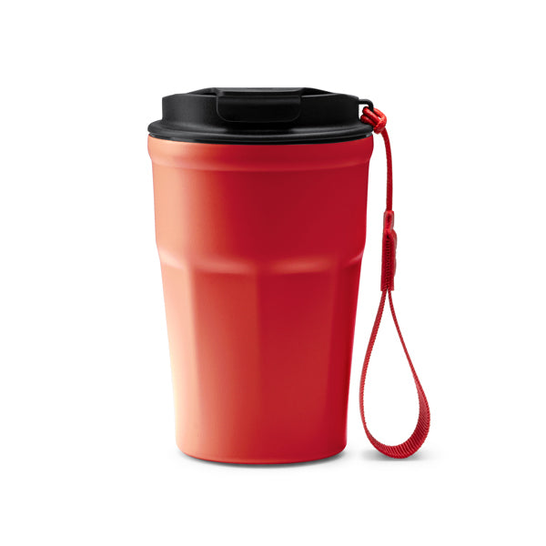 Stamina KEURY Stainless steel thermal cup 350 ml in red - promotional merchandise printed with your company logo