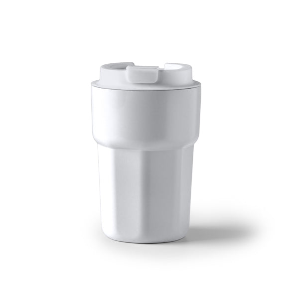 Stamina OSTER Stainless steel thermal cup 350 ml in white - promotional merchandise printed with your company logo