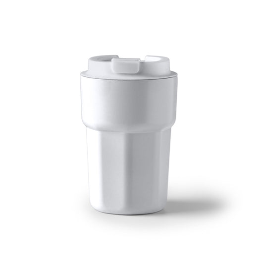 Stamina OSTER Stainless steel thermal cup 350 ml in white - promotional merchandise printed with your company logo