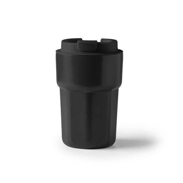 Stamina OSTER Stainless steel thermal cup 350 ml in black - promotional merchandise printed with your company logo