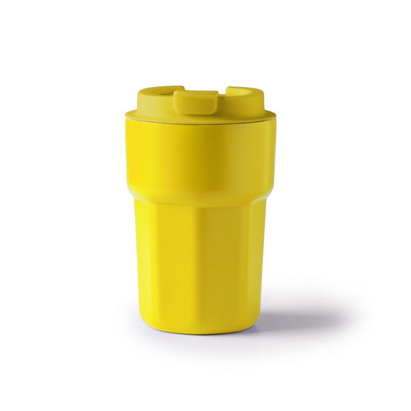 Stamina OSTER Stainless steel thermal cup 350 ml in yellow - promotional merchandise printed with your company logo
