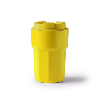 Stamina OSTER Stainless steel thermal cup 350 ml in yellow - promotional merchandise printed with your company logo