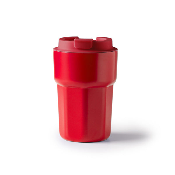 Stamina OSTER Stainless steel thermal cup 350 ml in red - promotional merchandise printed with your company logo