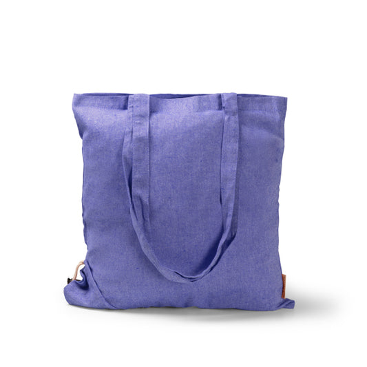 Stamina PLIKA Recycled cotton drawstring bag in royal blue - promotional merchandise printed with your company logo