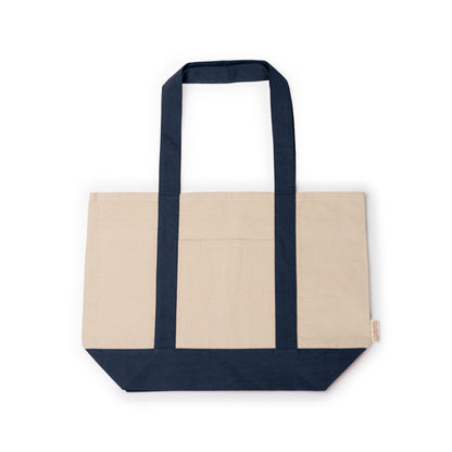 Stamina PATY Recycled cotton beach bag in navy blue - promotional merchandise printed with your company logo
