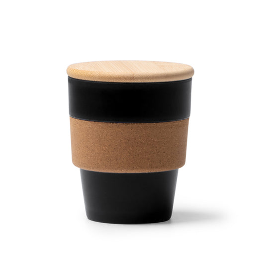 Stamina LOVREN Recycled PP body cup 350 ml in black - promotional merchandise printed with your company logo