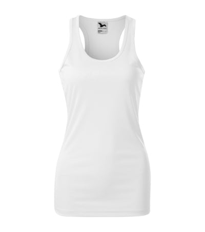 MALFINI RACER Women's top in white - promotional clothing printed with your company logo