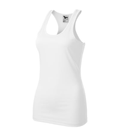 MALFINI RACER Women's top in white - promotional clothing printed with your company logo
