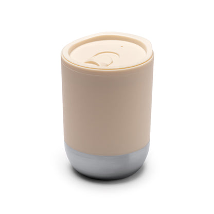 Stamina LINDE Recycled PP and stainless thermal cup 290 ml in black - promotional merchandise printed with your company logo