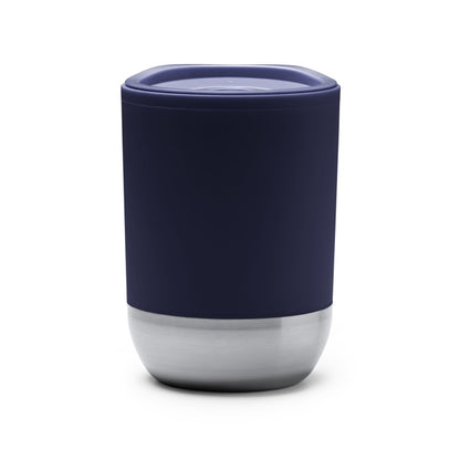 Stamina LINDE Recycled PP and stainless thermal cup 290 ml in navy blue - promotional merchandise printed with your company
