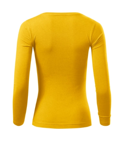 MALFINI FIT-T LS Women's T-shirt in yellow - promotional clothing printed with your company logo