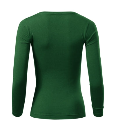 MALFINI FIT-T LS Women's T-shirt in bottle green - promotional clothing printed with your company logo