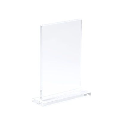 Stamina DISKUR Rectangular design glass trophy in transparent - promotional merchandise printed with your company logo