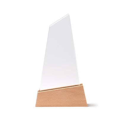 Stamina NAVIS Nautical design glass trophy in transparent - promotional merchandise printed with your company logo