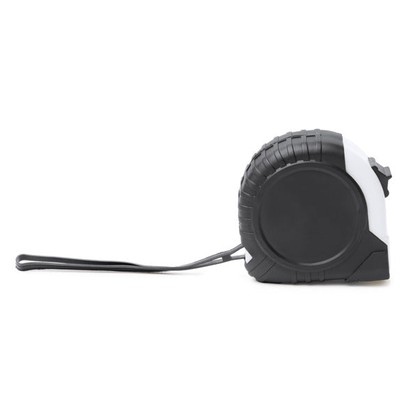 Stamina VIDAL ABS plastic with rubber tape measure in white - promotional merchandise printed with your company logo