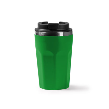 Stamina SALMER Stainless steel and recycled thermal cup in fern green - promotional merchandise printed with your company